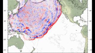 Tsunami simulation of the Tohoku earthquake Japan of March 11 2011  Updated [upl. by Lundeen903]