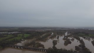 Epic Drone Footage Of River Trent Flooding  Must See 04012024 [upl. by Eta]