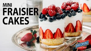 How To Make Mini Fraisier Cakes [upl. by Atsirtal]