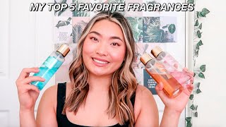 MY TOP 5 FAVORITE VICTORIA SECRET FRAGRANCE MISTS [upl. by Boar]