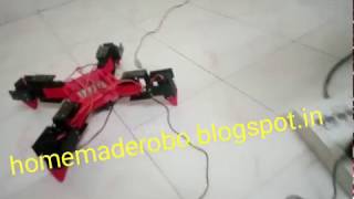 8DOF quadruped walking robot using MG996R testing [upl. by Tala]