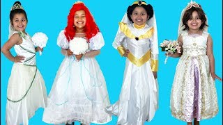 Disney Princess Royal Wedding Halloween Costumes and Toys [upl. by Nonez959]