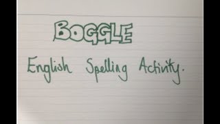 Teaching Idea 14 Boggle English Literacy Spelling Word Game Warm Up Activity [upl. by Anilem]