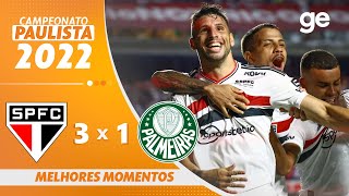 SÃO PAULO 3 X 1 PALMEIRAS  MELHORES MOMENTOS  FINAL PAULISTA 2022  geglobo [upl. by Socem]