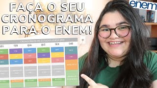 🔥🗓️ Como montar um CRONOGRAMA DE ESTUDOS pro ENEM que FUNCIONA [upl. by Ordnazil103]