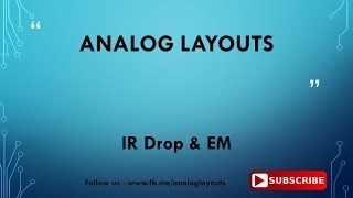 IR Drop amp EM  English Version [upl. by Sharos]