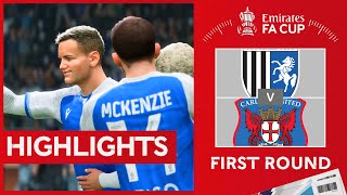 Gillingham vs Carlisle United  FA Cup Round One REPLAY Highlights FC25 [upl. by Ymmaj]