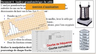 étude granulométrique des sédiments Exercice dapplication  partie 2 1bac [upl. by Cagle149]