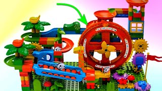 Building Blocks Marble Maze  Learning Video for Kids and Toddlers [upl. by Yetta682]