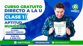 🔴 Curso Gratuito  📕 Admisión 2024  🏫 Ingreso a la Universidad  📚 Clase 1  🧠 Aptitud Numérica [upl. by Wallas]