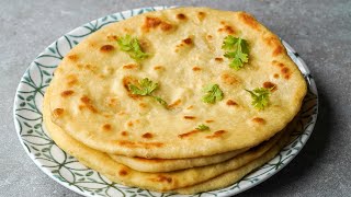 15 Min Butter Naan Without Yeast Curd Egg amp Oven  Easy Butter Naan Recipe  Soft Flat Bread [upl. by Alram]