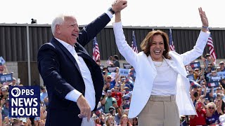 Harris and Walz kick off battleground state tour on first full day as Democratic ticket [upl. by Krilov875]