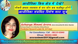 Career Related 7 Sutra how to see by Acharya Nimmi Arora [upl. by Nodnyl]