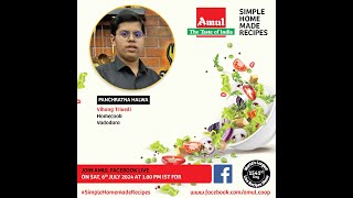 Chef Vihang Trivedi Episode 7740 SimpleHomemadeRecipes Facebook Live [upl. by Dido]