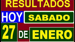 Ultimos RESULTADOS SORTEOS DE LOTERIAS Y CHANCES DE HOY SABADO 27 DE ENERO DEL 2024 [upl. by Jesselyn]