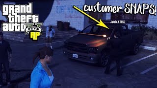 CUSTOMER SNAPS AT CAR EMPORIUM GTA RP [upl. by Klarrisa]