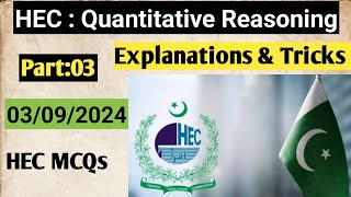 HEC Quantitative Reasoning Part 03 HEC Paper03 November 2024 [upl. by Jonie934]