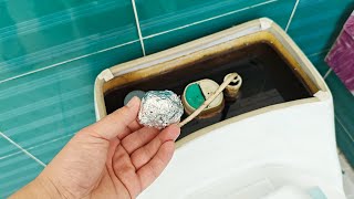 I put aluminum foil in my 20yearold toilet Youll be surprised by the results [upl. by Lull]