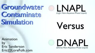 Groundwater Contamination Simulation DNAPL versus LNAPL [upl. by Obe]