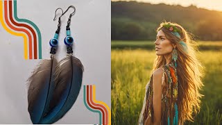 Brincos Boho com Penas Naturais 🪶  Tutorial Fácil para Iniciantes [upl. by Ruthann]