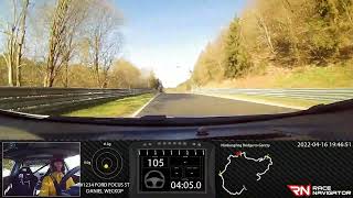 RN 1 Onboard video Nürburgring Bridge to Gantry FORD FOCUS ST 0822757 [upl. by Nicks]