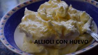 ALIOLI CASERO CON HUEVO en 2 minutos batidora🤗 [upl. by Cathrin]