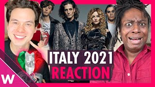 Måneskin quotZitti e buoniquot Reaction  Italy Eurovision 2021 [upl. by Ahsotal]