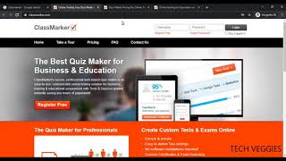 Classmarker Getting Started with Creating Quizzes and Tests  Tech Veggies [upl. by Wallache]