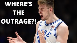 Kyle Filipowski trips UNC STAR AS DUKE FANS THROW DEBRIS ON COURT  WHERE IS THE NATIONAL OUTRAGE [upl. by Ophelie]