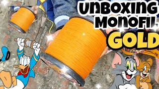 Unboxing Monofil Gold Gattu  Kite Cutting  Monofill Gold [upl. by Iatnahs]