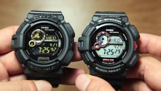 Casio Mudman G9300GB1 VS Mudman G93001 [upl. by Sirrah]