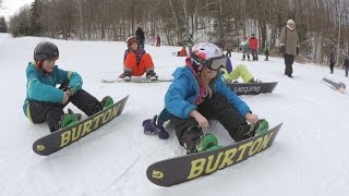 Burton Riglet Program in School  Vermont kids learn to snowboard in gym class [upl. by Leach453]