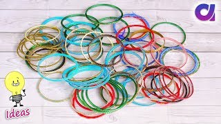 How to reuse old bangles at home  Best out of waste  Artkala 457 [upl. by Hong]