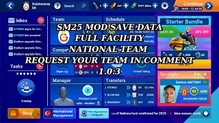 SM 25 mod save data v 103 FULL FACILITY  UNLIMITED MONEY 1 [upl. by Retsevlys]