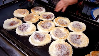 How to make Korean hotteok delicious Sweet Pancake Hotteok pancake master  Korean Street Food [upl. by Anifled736]