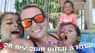 On My Own With Three Kids  VLOG [upl. by Suirauqram748]