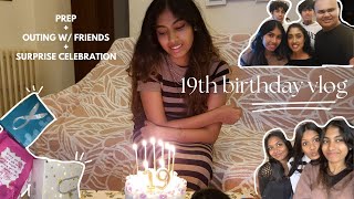 19th birthday vlog outfit shopping pizza with friends birthday surprise [upl. by Denie]