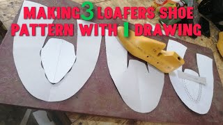 loafers shoe pattern drafting tips  shoemaking school [upl. by Abe]