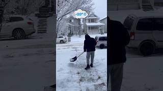 Shoveling snow ❄️ walkway in 20 degC [upl. by Lemor362]