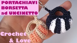 Tutorial borsetta portachiavi ad uncinetto sub Eng y Esp [upl. by Henning927]