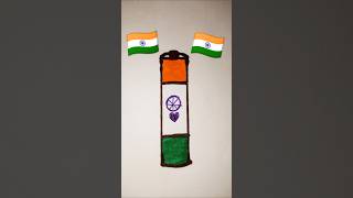 INDIA 🇮🇳 FLAG DRAWING shorts viral flag [upl. by Rozanna]