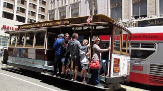 PowellHyde Cable Car 19  Powell St amp Sutter St San Francisco California [upl. by Zora886]