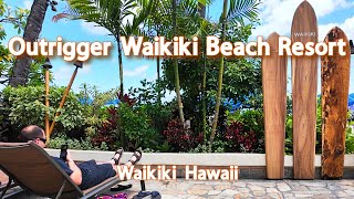 【4K】𝐖𝐀𝐋𝐊 🇺🇸 The Outrigger Waikiki Beach Resort [upl. by Alpert]