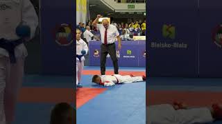 Knockdown U11 karatewkf polishopen [upl. by Ialokin]