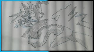 Speed Drawing AshGreninja Vs Mega Charizard X [upl. by Palumbo263]