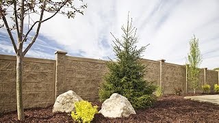 How to Install a RhinoRock concrete fence  YouTube [upl. by Hashum92]