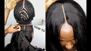 HOW TO DO Full Sew In WEAVE No Leave Out Tutorial Video For BEGINNERS [upl. by Htenywg]