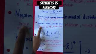 Skewness vs Kurtosis [upl. by Ishmul]