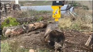 Rabaud Kegelspalter am Kubota Bagger Einsatzvideo [upl. by Annail]