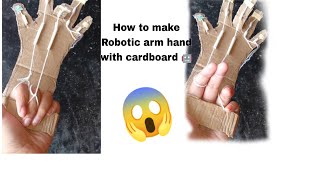 How to make Robotic arm hand with cardboard 🤖robotdiy craft handmade [upl. by Afesoj]